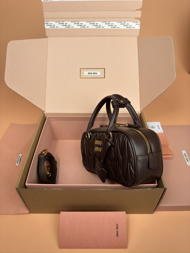 MIUMIU Arcadie quilted soft lamb leather handbag 5BB142-2