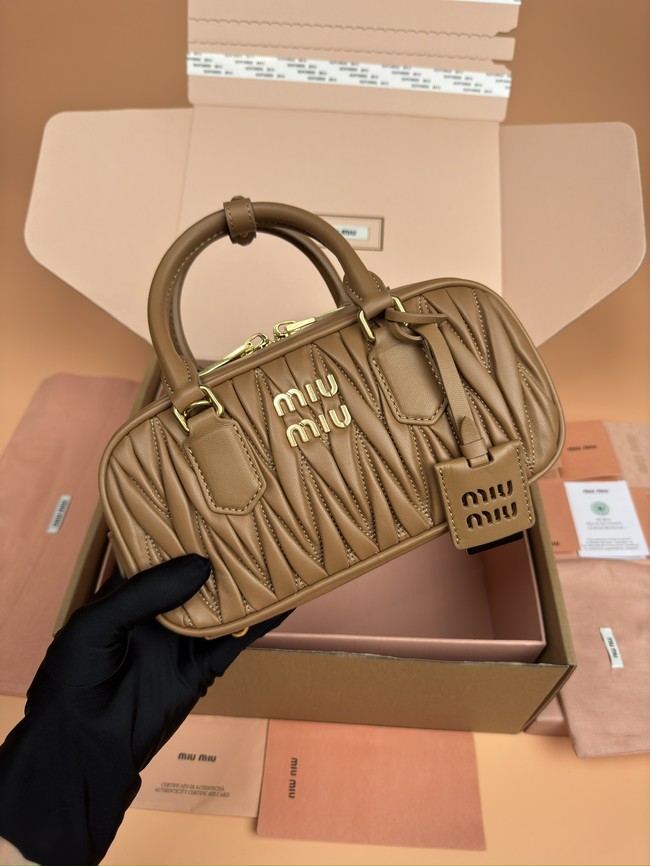 MIUMIU Arcadie quilted soft lamb leather handbag 5BB142-4