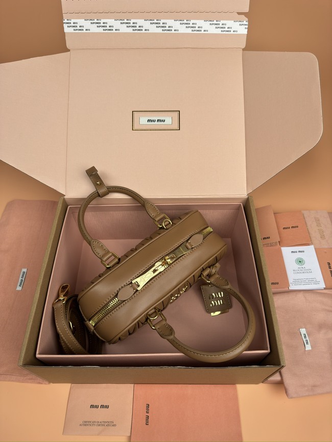 MIUMIU Arcadie quilted soft lamb leather handbag 5BB142-4