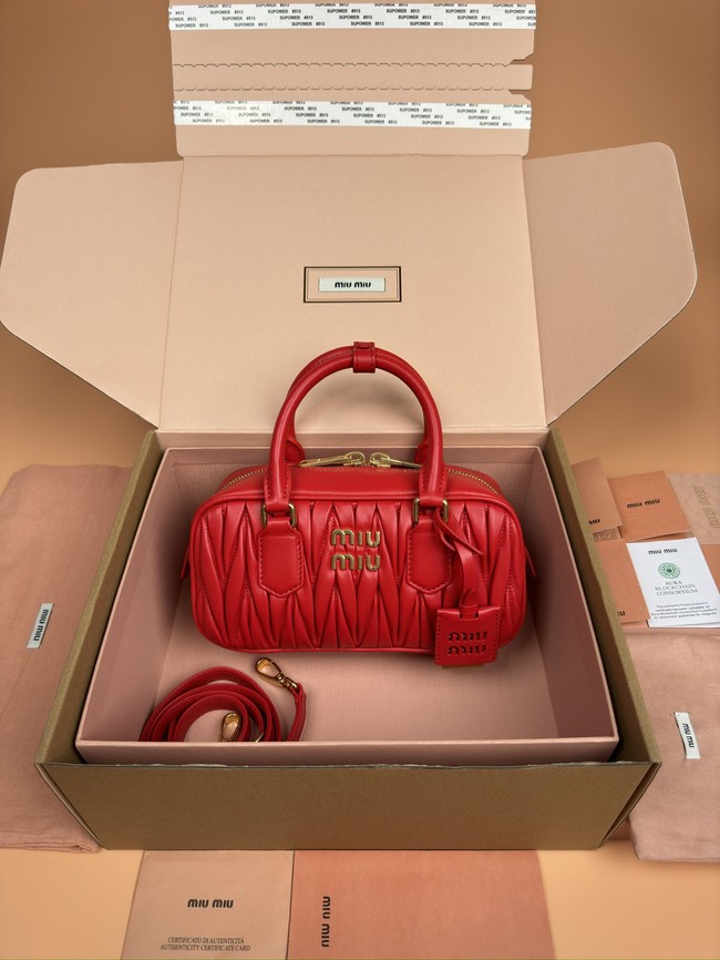 MIUMIU Arcadie quilted soft lamb leather handbag 5BB142-5