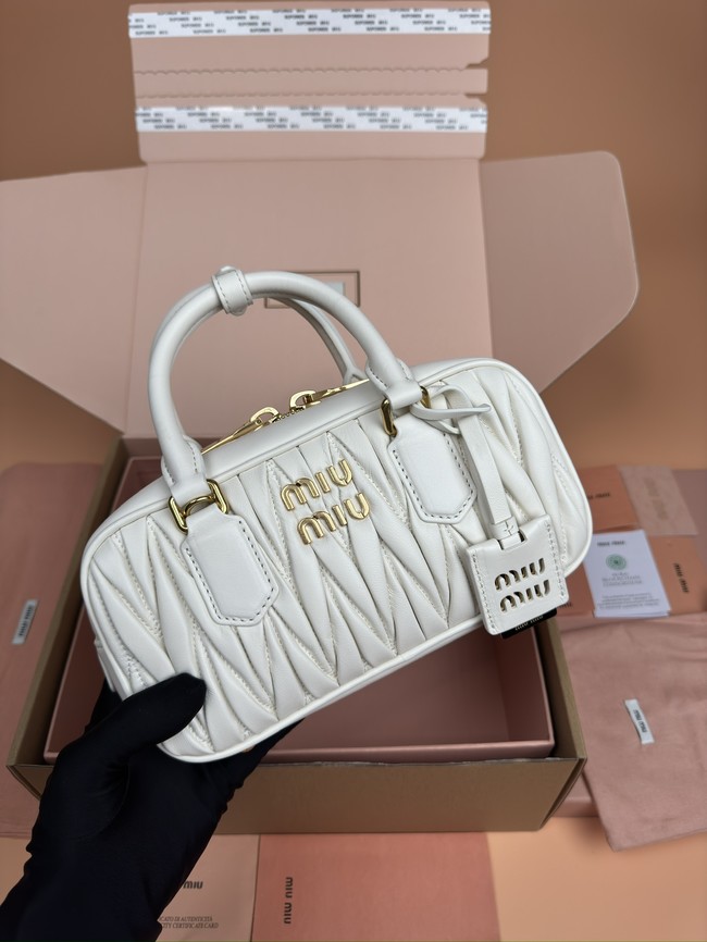 MIUMIU Arcadie quilted soft lamb leather handbag 5BB142-6