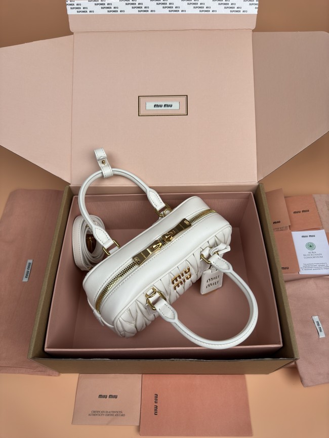 MIUMIU Arcadie quilted soft lamb leather handbag 5BB142-6