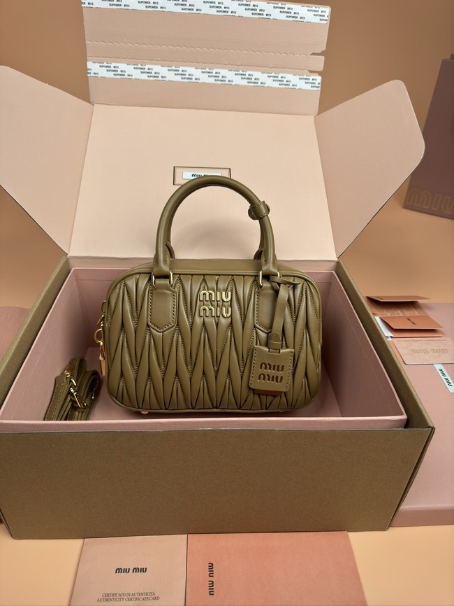 MIUMIU Arcadie quilted soft lamb leather handbag 5BB142-8