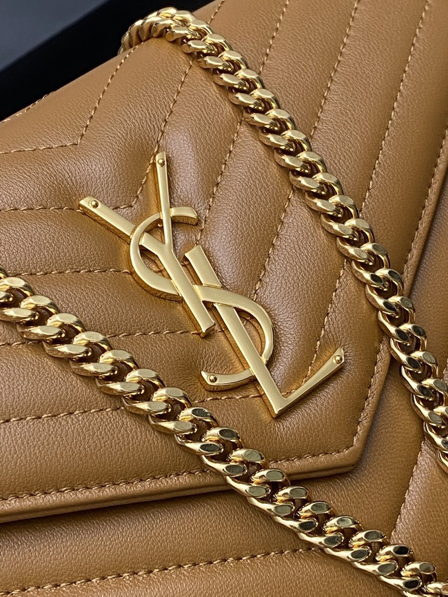 SAINT LAURENT WOC Classic Monogramme Flap Bag 360452 Camel