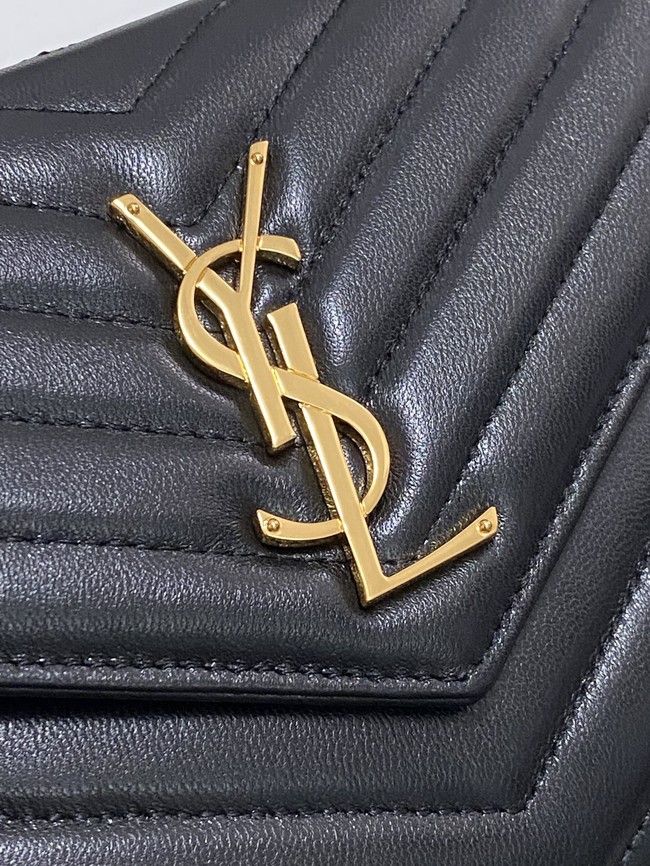 SAINT LAURENT WOC Classic Monogramme Flap Bag 360452 black