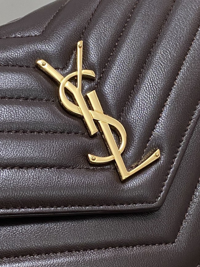 SAINT LAURENT WOC Classic Monogramme Flap Bag 360452 dark brown