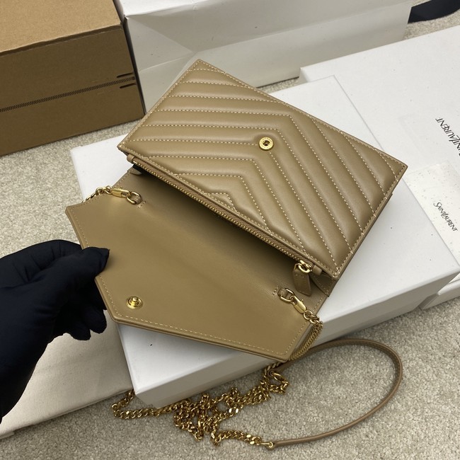 SAINT LAURENT WOC Classic Monogramme Flap Bag 441974 Khaki