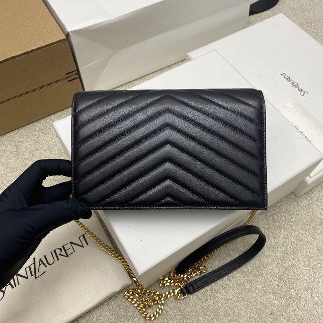 SAINT LAURENT WOC Classic Monogramme Flap Bag 441974 black