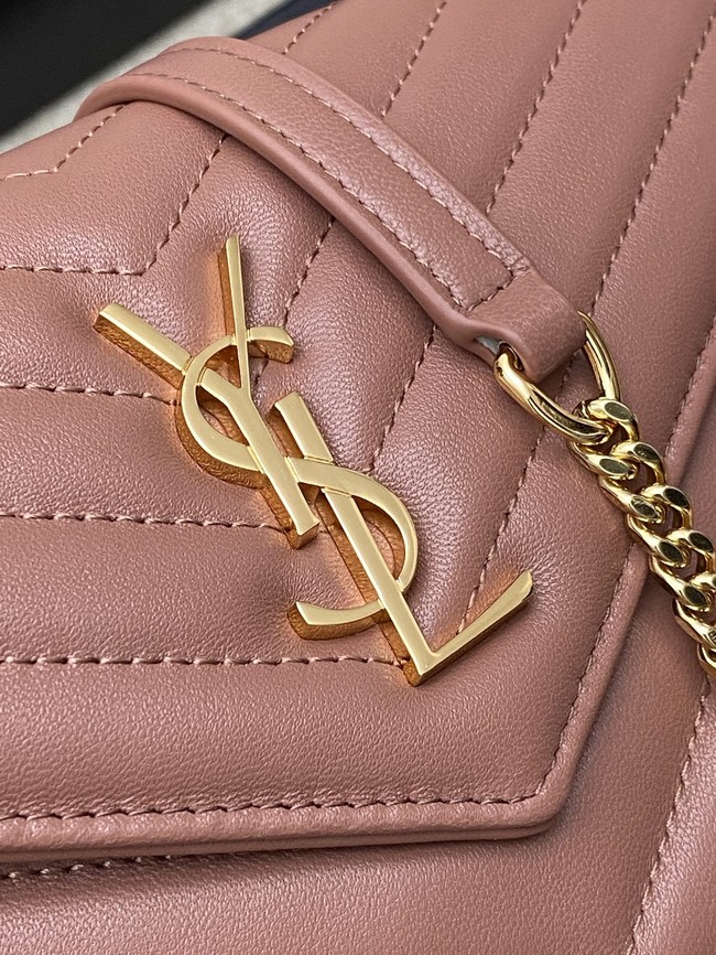 SAINT LAURENT WOC Classic Monogramme Flap Bag 441974 dark pink