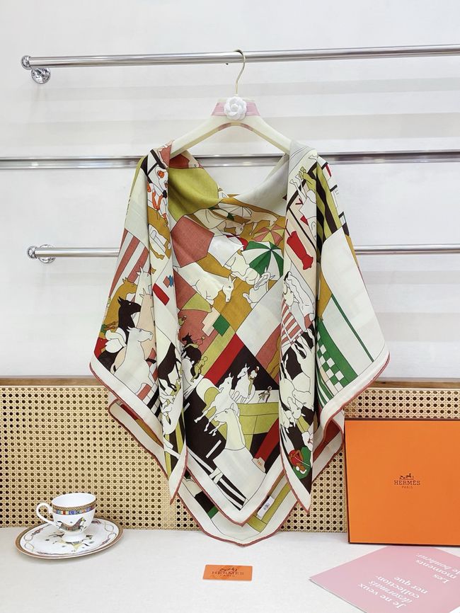Hermes cashmere Shawl H36119-2