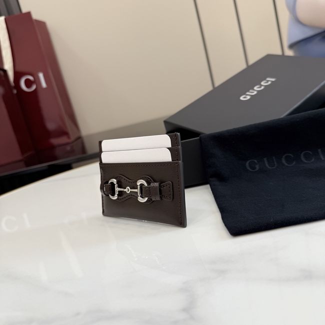 Gucci Card case with Horsebit A006YR dark brown Gucci Card case with Horsebit A006YR dark brown