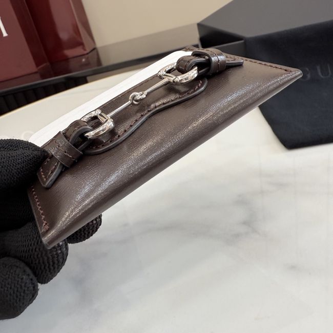 Gucci Card case with Horsebit A006YR dark brown Gucci Card case with Horsebit A006YR dark brown