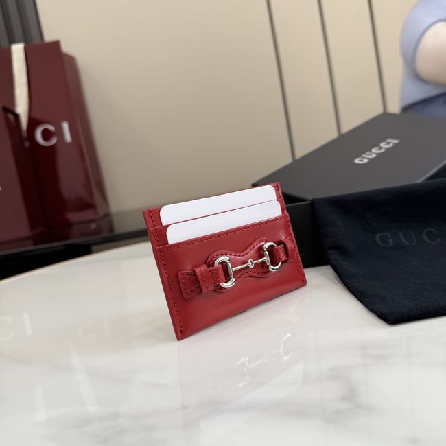 Gucci Card case with Horsebit A006YR red