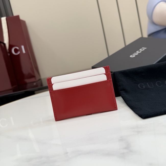 Gucci Card case with Horsebit A006YR red