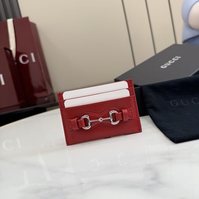 Gucci Card case with Horsebit A006YR red