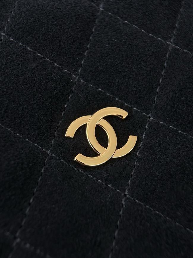 CHANEL Hobo Bag Suede AS5322 black