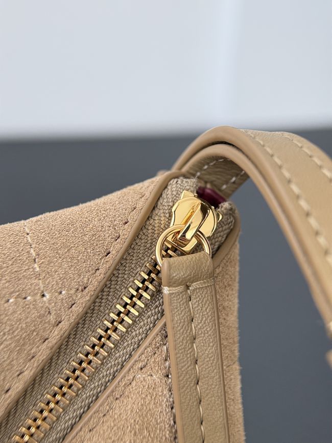 CHANEL Hobo Bag Suede AS5322 dark beige