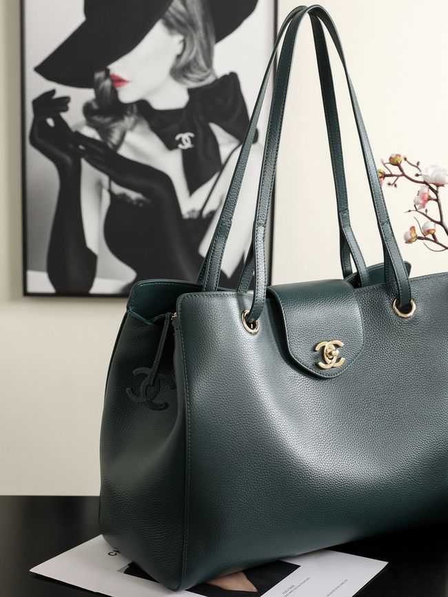 Chanel Shopping Bag AS6242 dark green