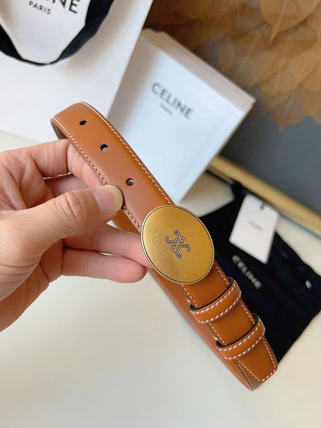 Celine Thin Plate Belt IN 25MM Taurillon Leather B10673-3