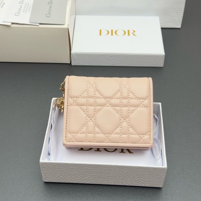 LADY DIOR LOTUS WALLET CANNAGE LAMBSKIN S0178 pink LADY DIOR LOTUS WALLET CANNAGE LAMBSKIN S0178 pink