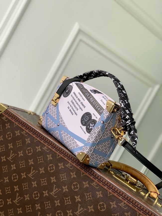 Louis Vuitton Side Trunk MM M28749 Beige&Blue