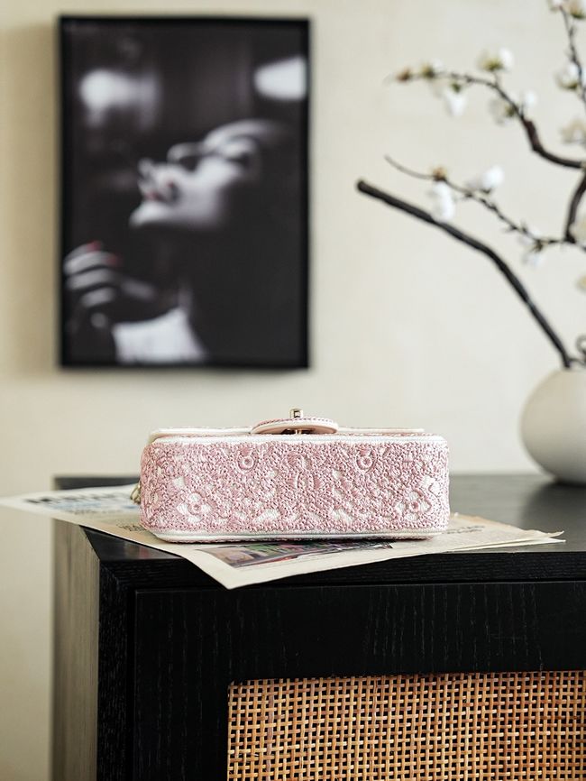 CHANEL Evening Bag embroidery AS4298-3 pink CHANEL Evening Bag embroidery AS4298-3 pink