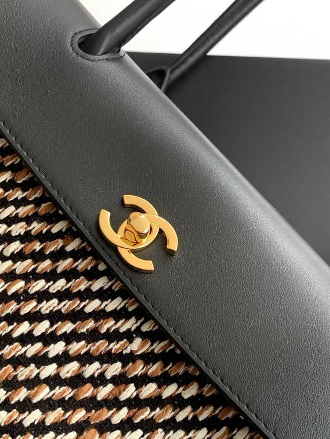 CHANEL Small Tote AS6288 black&Fabric