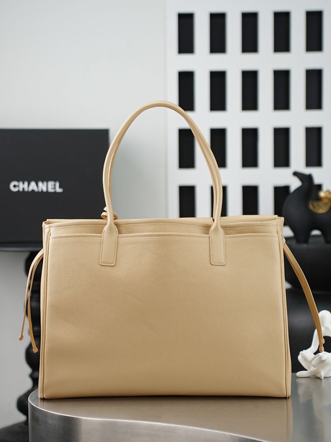 Chanel 26S Grained Calfskin Shopping Bag AS6289 Dark Beige