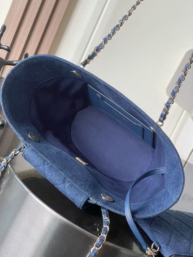 CHANEL Small Tote AS5951 Beige & blu