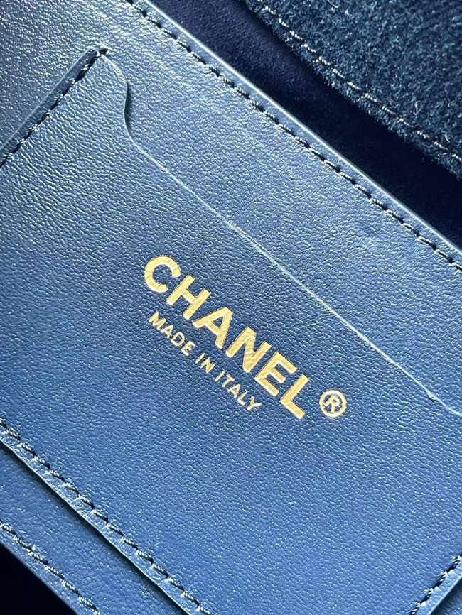 CHANEL Small Tote AS5951 Beige & blu