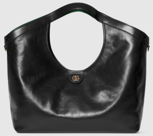 Gucci Giglio large tote bag soft glossy leather 853971 black Gucci Giglio large tote bag soft glossy leather 853971 black