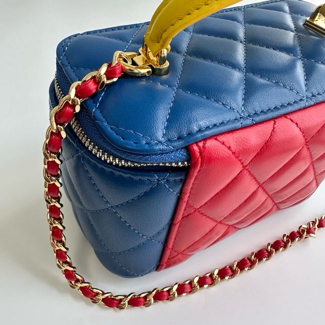 Chanel Long Vanity with Chain AP2199 Blue& Yellow & Red