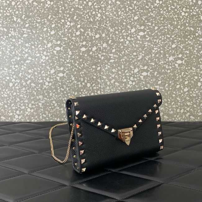 VALENTINO ROCKSTUD Small Calfskin Handbag VA088 black&gold VALENTINO ROCKSTUD Small Calfskin Handbag VA088 black&gold