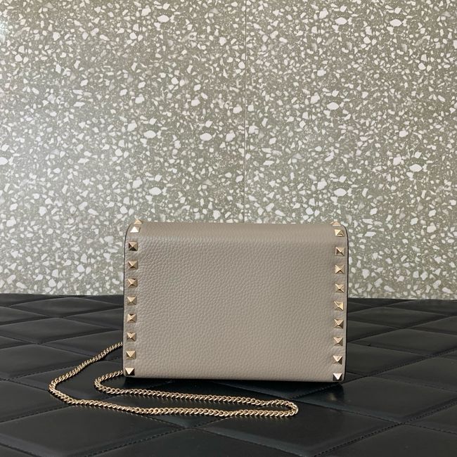 VALENTINO ROCKSTUD Small Calfskin Handbag VA088 gray VALENTINO ROCKSTUD Small Calfskin Handbag VA088 gray