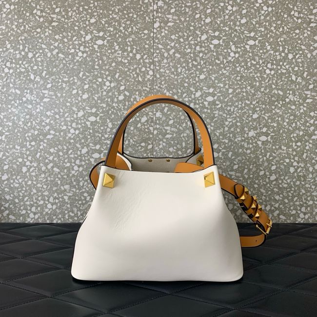 VALENTINO small Sheepskin Shoulder Bag 0112S white&brown VALENTINO small Sheepskin Shoulder Bag 0112S white&brown
