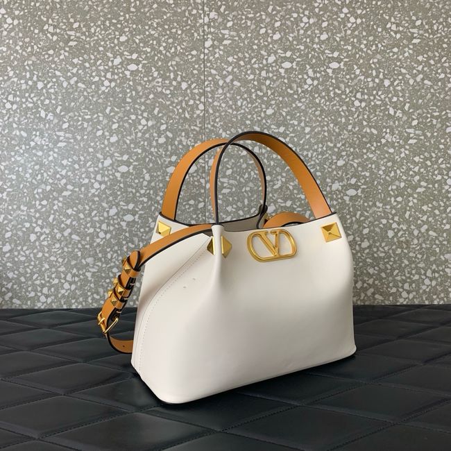 VALENTINO small Sheepskin Shoulder Bag 0112S white&brown VALENTINO small Sheepskin Shoulder Bag 0112S white&brown