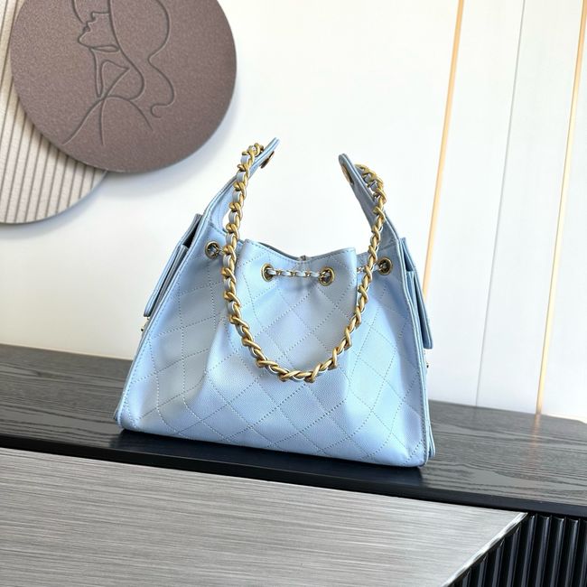 CHANEL 25 SMALL HANDBAG AS5293 sky blue