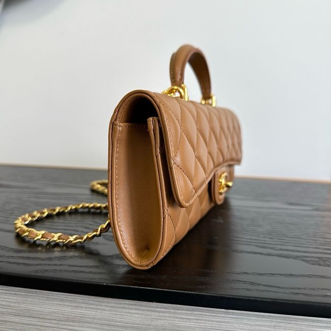 Chanel Clutch with chain Sheepskin AP5280 brown