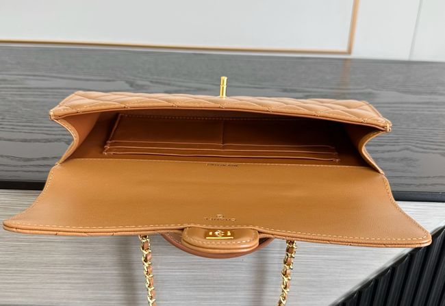 Chanel Clutch with chain Sheepskin AP5280 brown