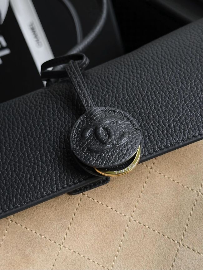 Chanel Large Shopping Bag AS6289 black&dark Beige