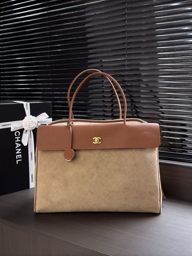 Chanel Large Shopping Bag AS6289 brown&dark Beige