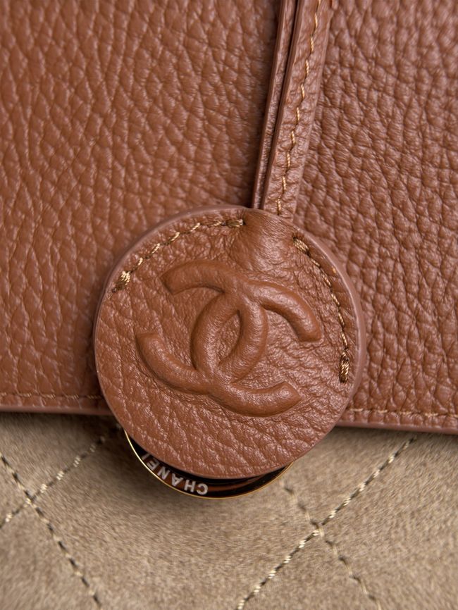 Chanel Large Shopping Bag AS6289 brown&dark Beige