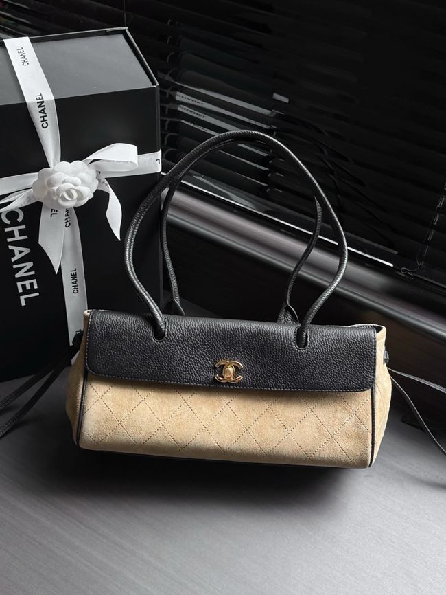 Chanel Small Shopping Bag AS6288 black&dark Beige