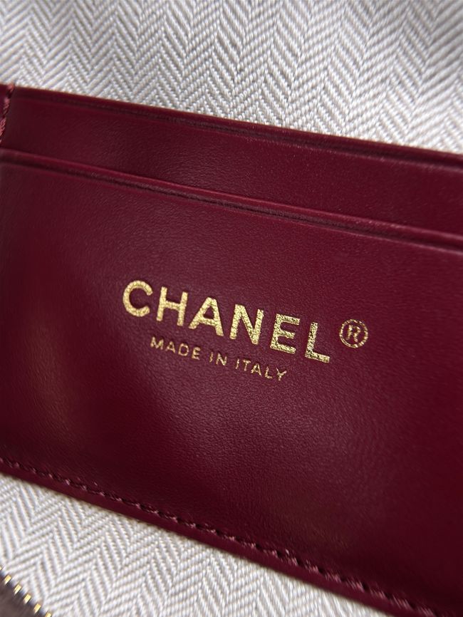 CHANEL Maxi Vanity with chain AS6473 dark brown