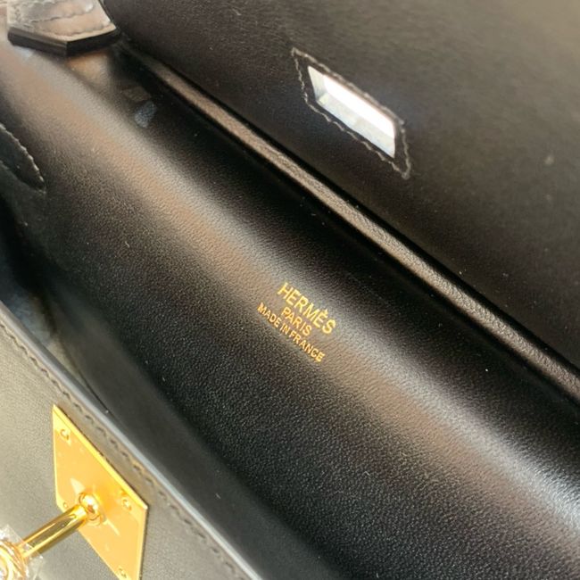 Hermes Jypsiere mini shoulder bag H088004 black&gold buckle