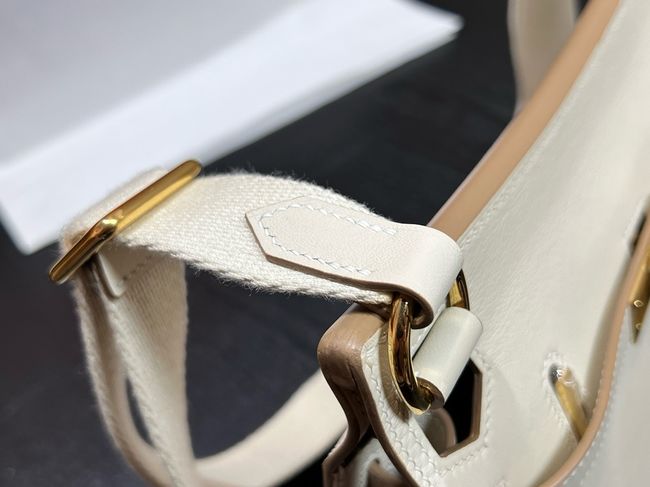 Hermes Jypsiere mini shoulder bag H088004 white &gold buckle