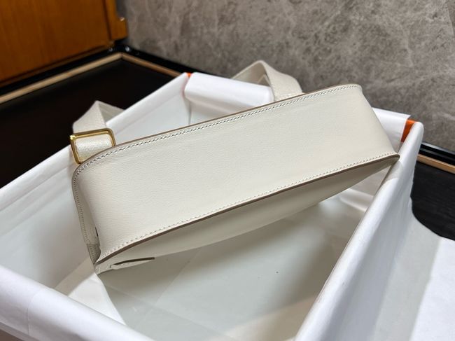 Hermes Jypsiere mini shoulder bag H088004 white &gold buckle