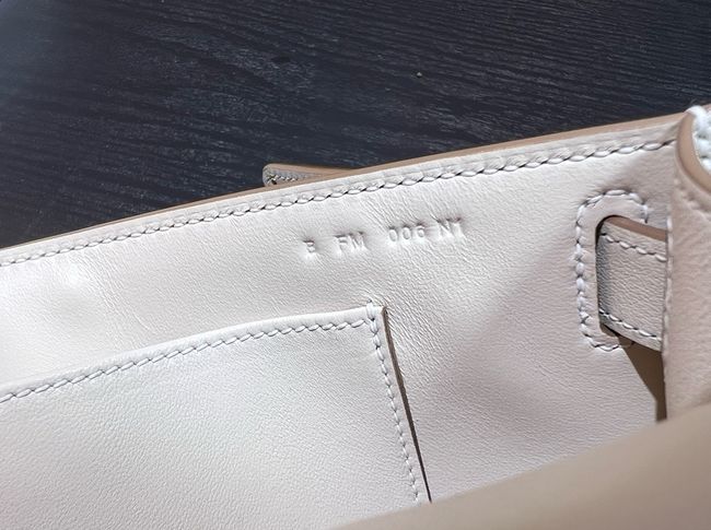Hermes Jypsiere mini shoulder bag H088004 white &silver buckle