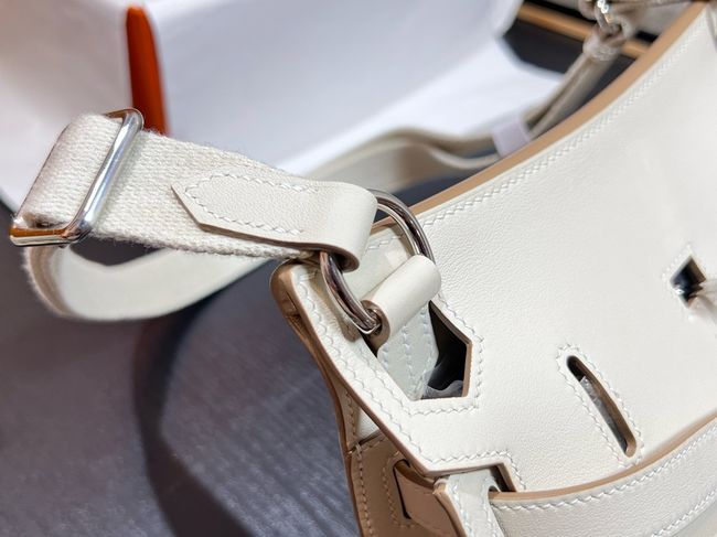 Hermes Jypsiere mini shoulder bag H088004 white &silver buckle