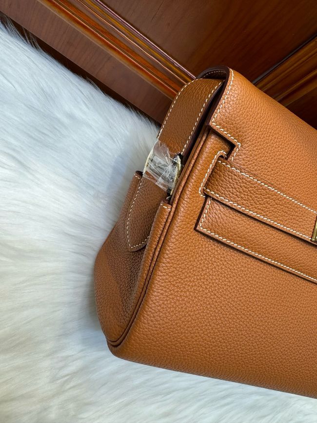 Hermes kelly messenger bag H08801 golden brown
